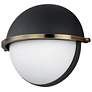 1_Maxim Duke 7 1/2" High Black/Weathered Brass Half Sconce