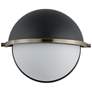 2_Maxim Duke 7 1/2" High Black/Weathered Brass Half Sconce more views