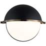 3_Maxim Duke 7 1/2" High Black/Weathered Brass Half Sconce more views