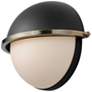 5_Maxim Duke 7 1/2" High Black/Weathered Brass Half Sconce more views