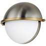 2_Maxim Duke 7 1/2" High Satin Nickel/Satin Brass Half Sconce