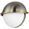 Maxim Duke 7 1/2" High Satin Nickel/Satin Brass Half Sconce