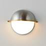 1_Maxim Duke 7 1/2" High Satin Nickel/Satin Brass Half Sconce