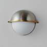 3_Maxim Duke 7 1/2" High Satin Nickel/Satin Brass Half Sconce more views