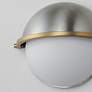 5_Maxim Duke 7 1/2" High Satin Nickel/Satin Brass Half Sconce more views