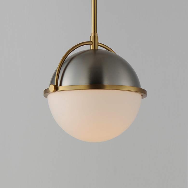 Image 2 Maxim Duke 9 1/2" Wide Satin Brass Mini Pendant more views