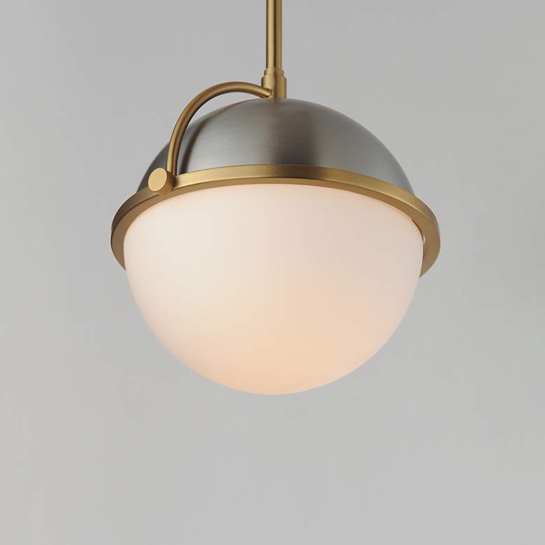 Image 4 Maxim Duke 9 1/2" Wide Satin Brass Mini Pendant more views