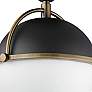 2_Maxim Duke 9 1/2"W Black and Weathered Brass Ceiling Light more views