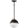 1_Maxim Duke 9 1/2"W Black and Weathered Brass Mini Pendant