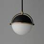 2_Maxim Duke 9 1/2"W Black and Weathered Brass Mini Pendant more views