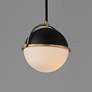 3_Maxim Duke 9 1/2"W Black and Weathered Brass Mini Pendant more views