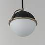 4_Maxim Duke 9 1/2"W Black and Weathered Brass Mini Pendant more views
