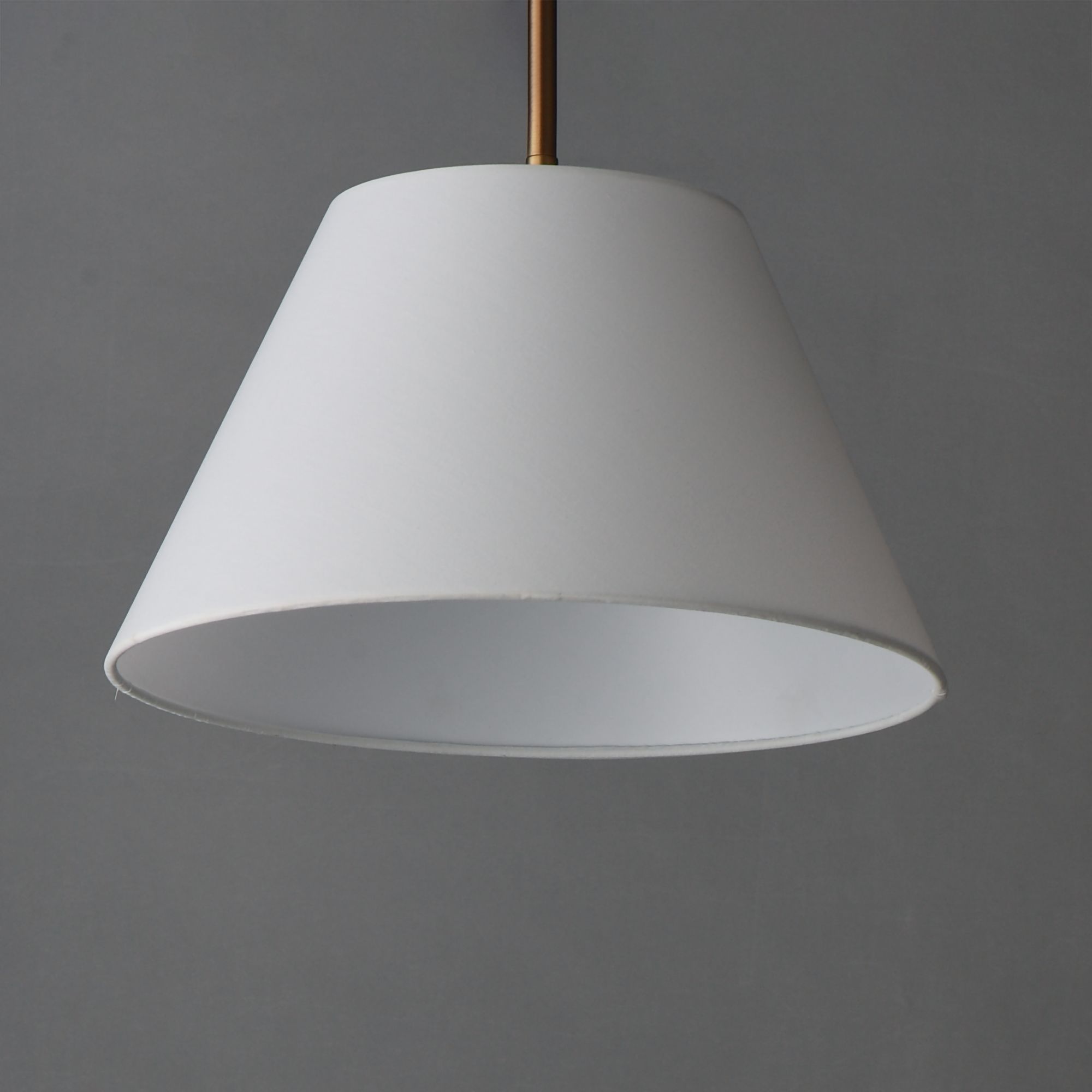 Image 2 Maxim Dunbridge 14" Off White Linen/Weathered Brass Pendant more views