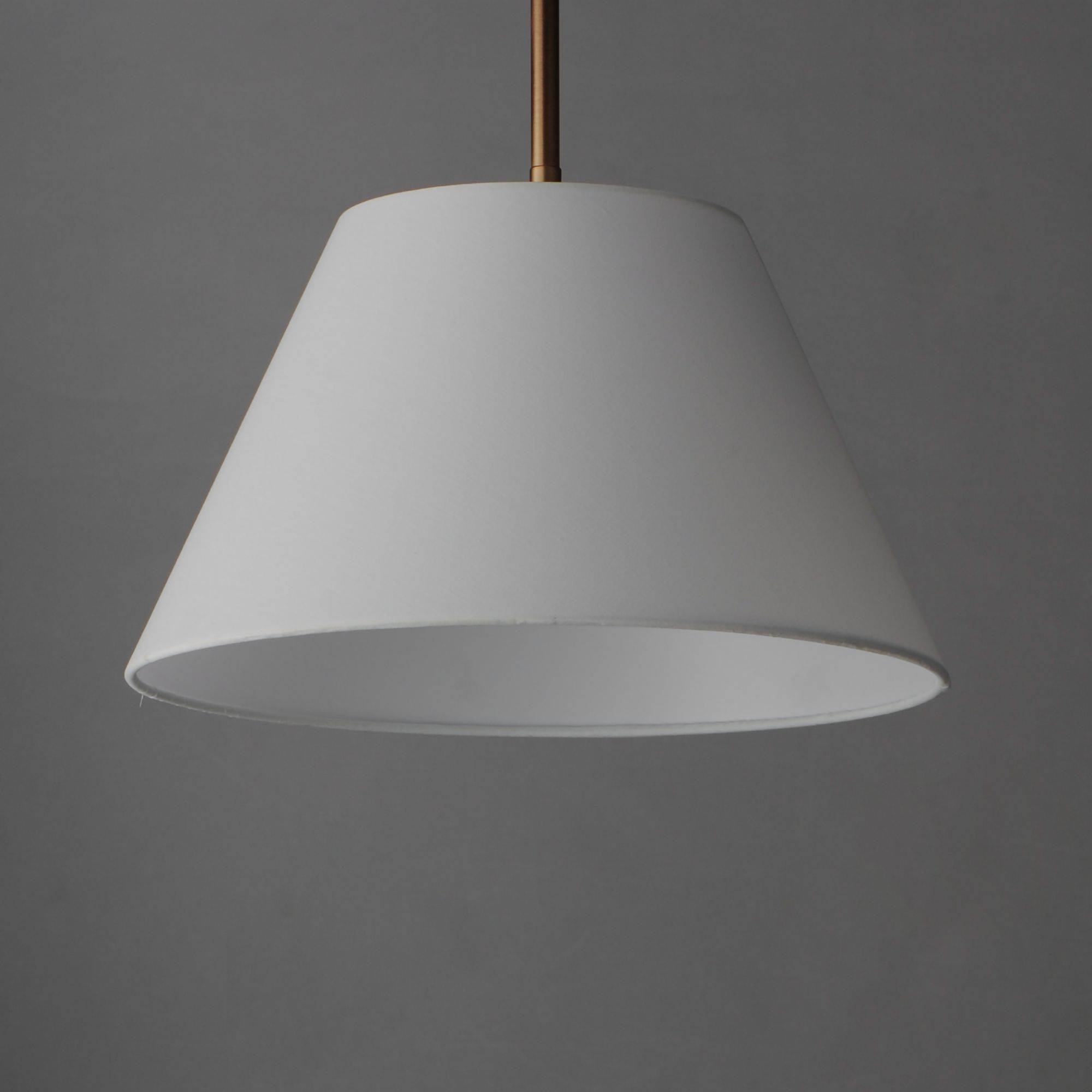 Image 4 Maxim Dunbridge 14" Off White Linen/Weathered Brass Pendant more views