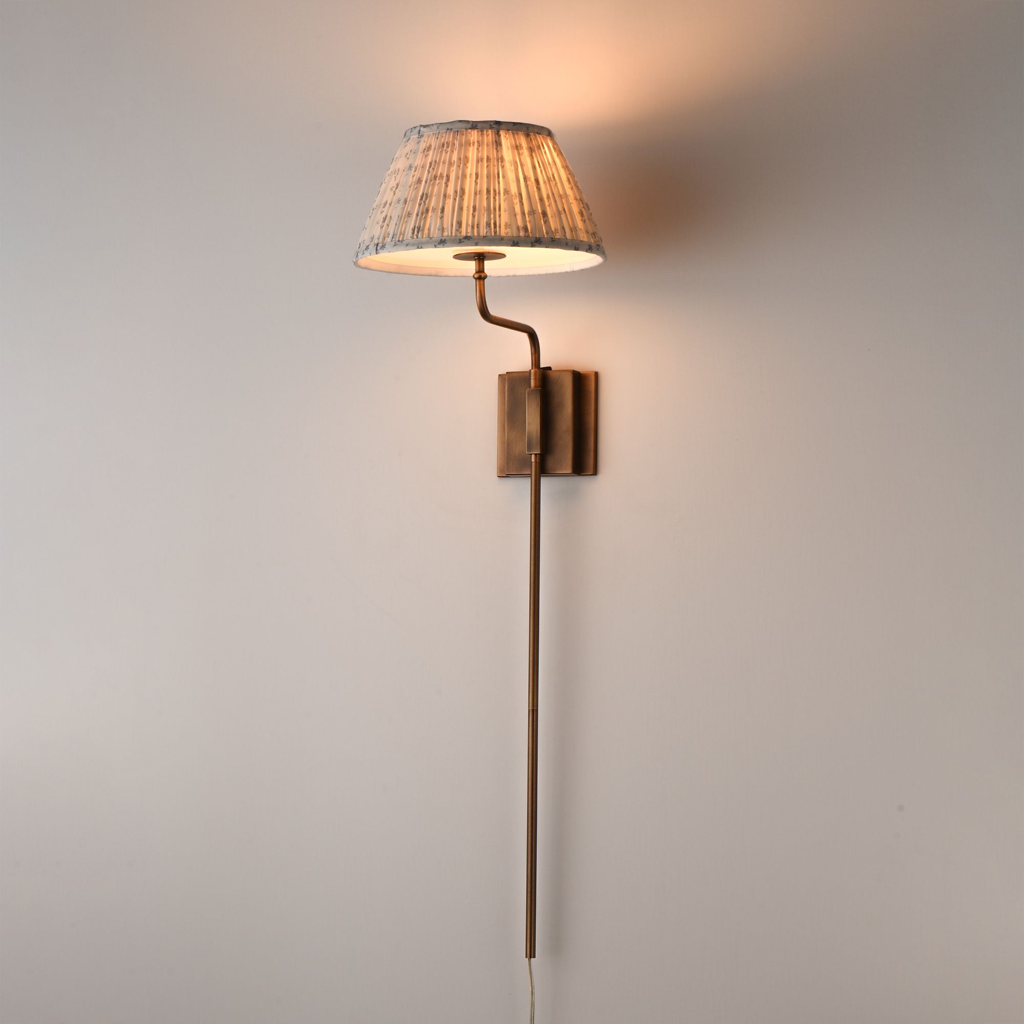 Image 4 Maxim Dunbridge 39 1/4" H Blue White/Weathered Brass 1-Light Wall Sconce more views