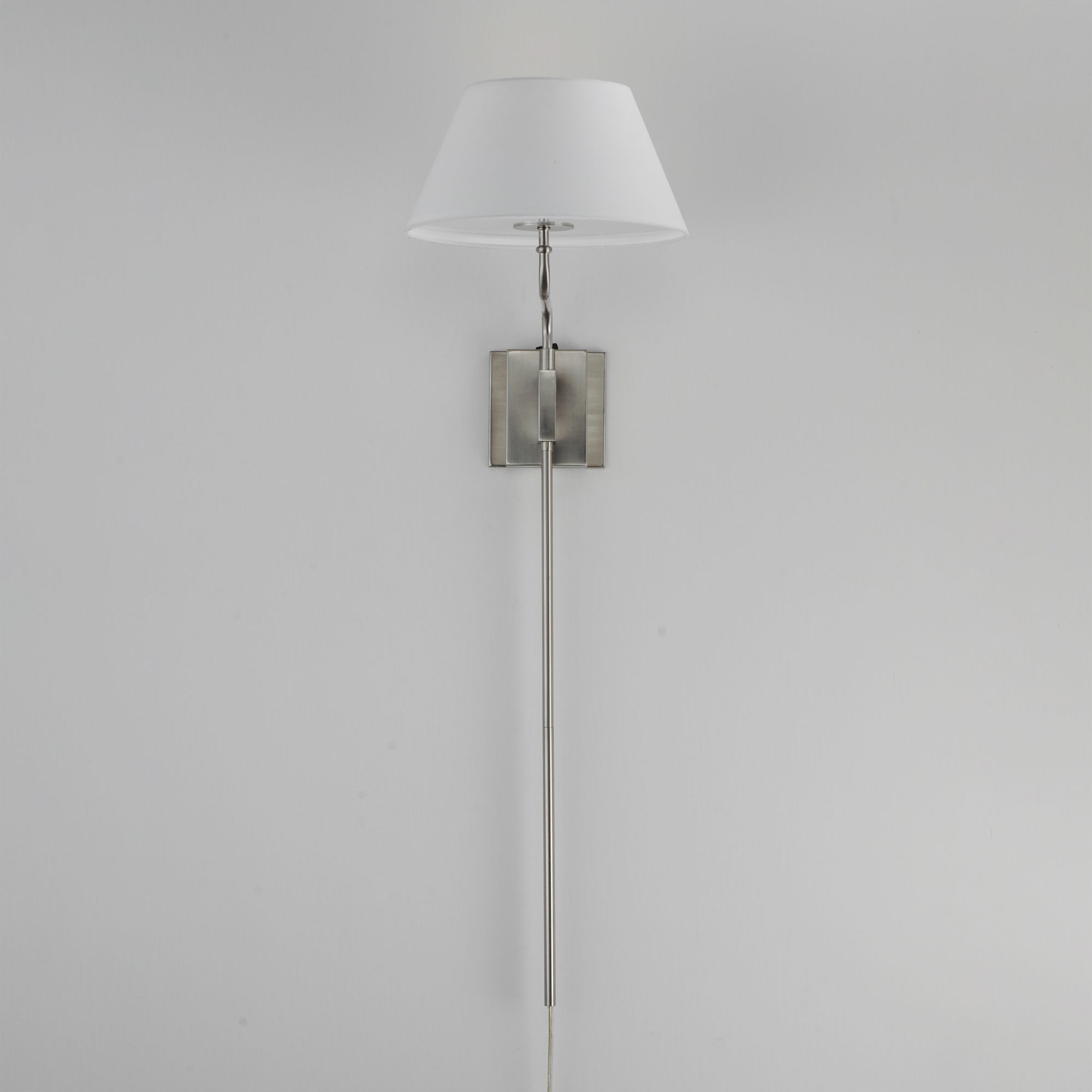 Image 3 Maxim Dunbridge 39 1/4" Off White Linen/Polished Nickel 1-Light Wall Sconce more views