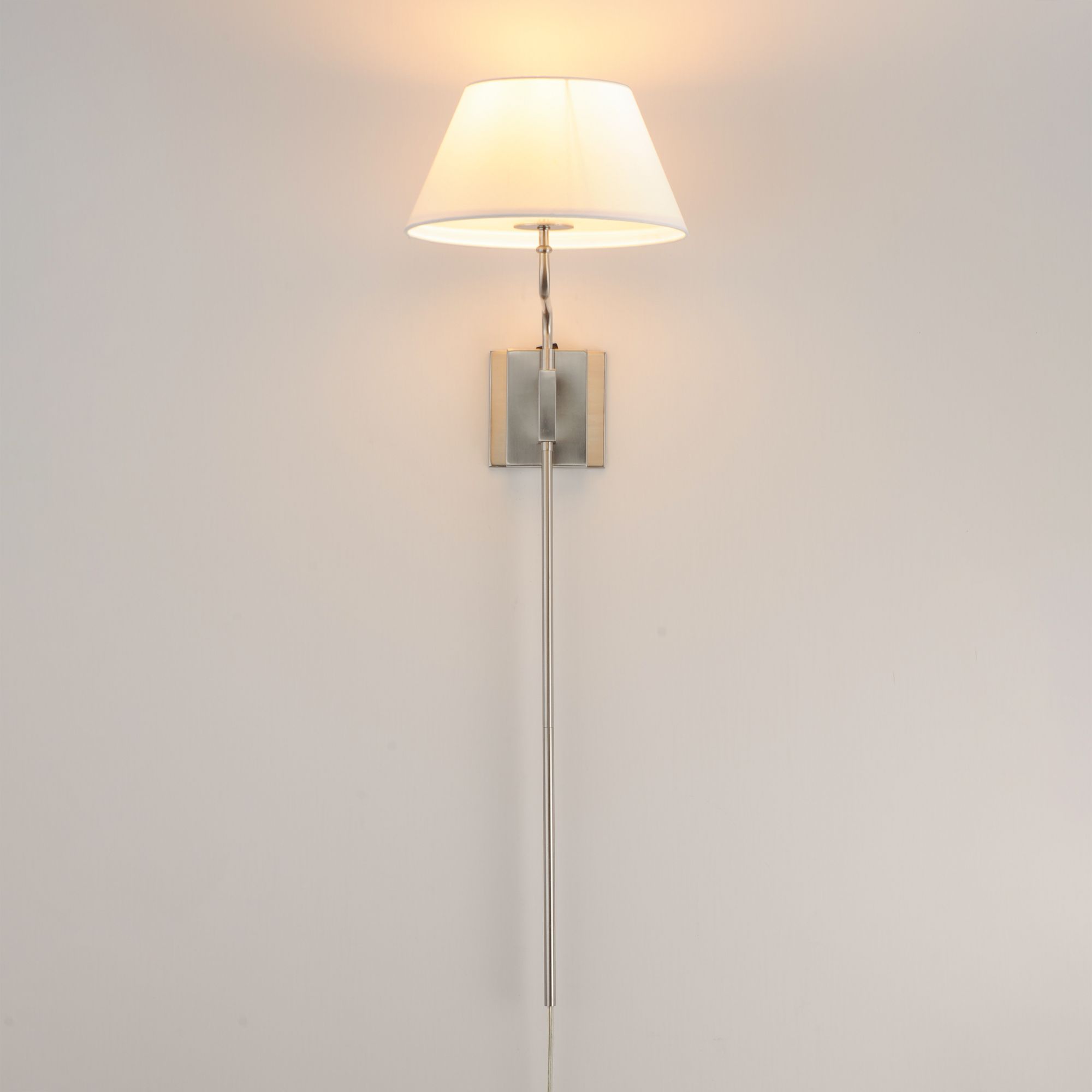 Image 4 Maxim Dunbridge 39 1/4" Off White Linen/Polished Nickel 1-Light Wall Sconce more views