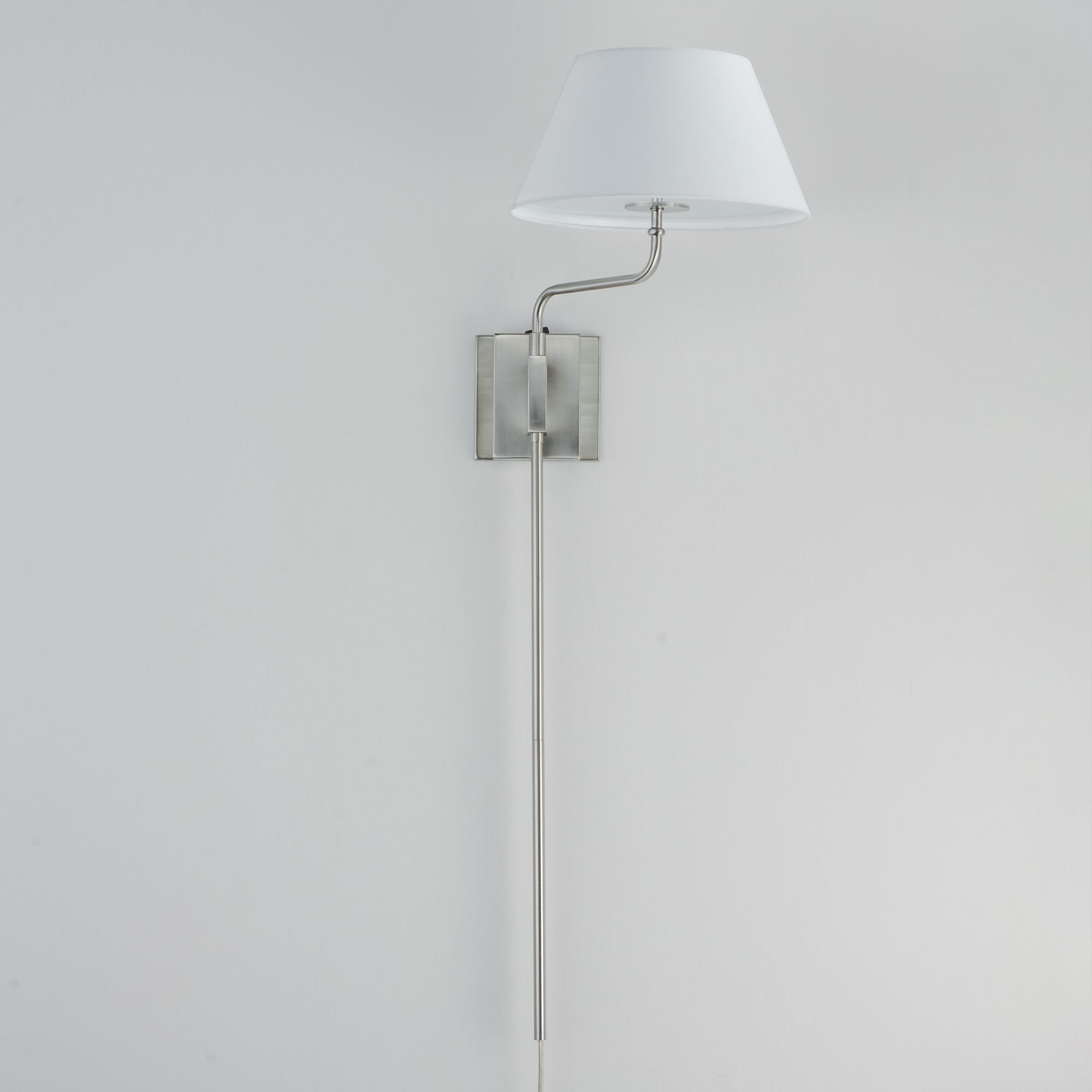 Image 5 Maxim Dunbridge 39 1/4" Off White Linen/Polished Nickel 1-Light Wall Sconce more views