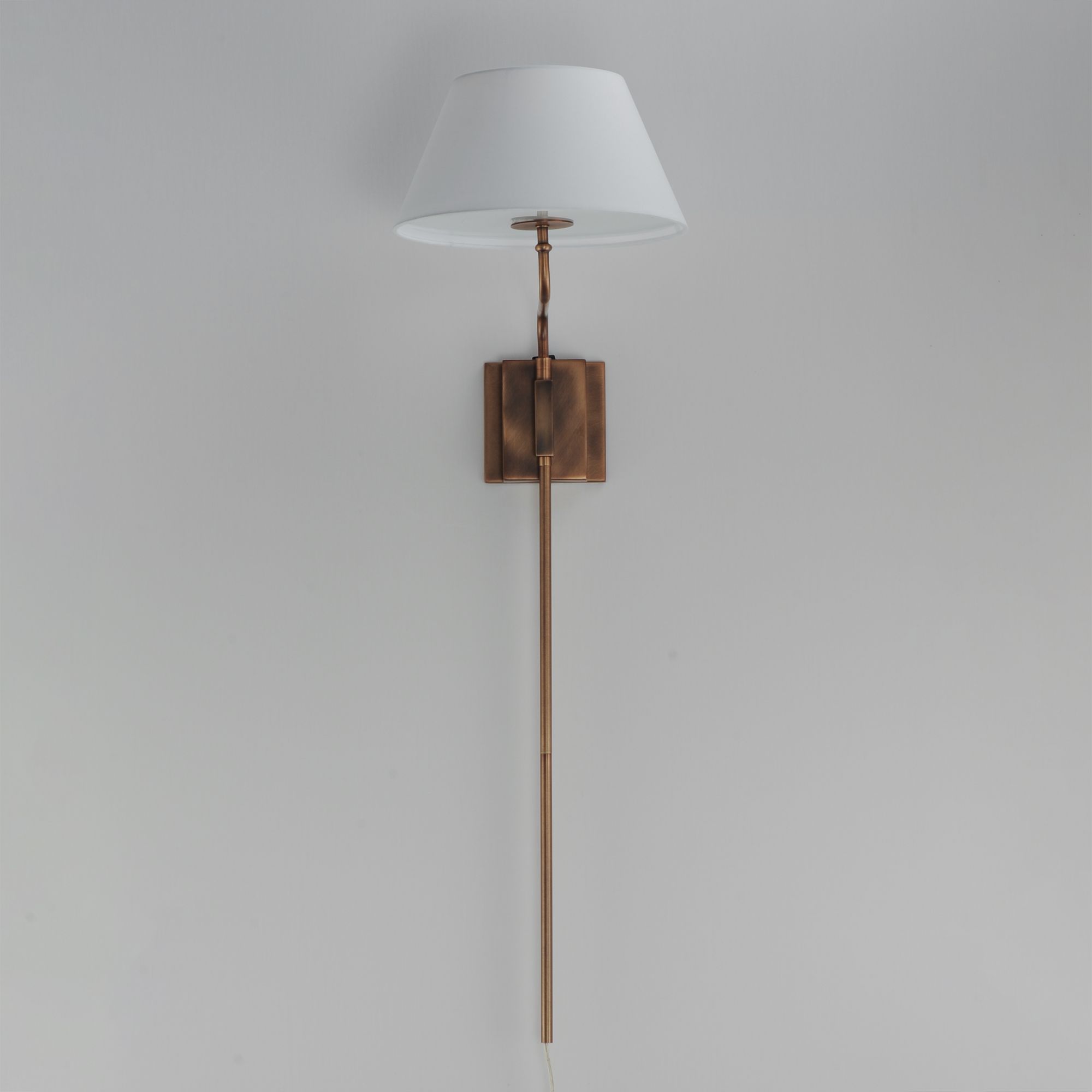 Image 3 Maxim Dunbridge 39 1/4" Off White Linen/Weathered Brass 1-Light Wall Sconce more views
