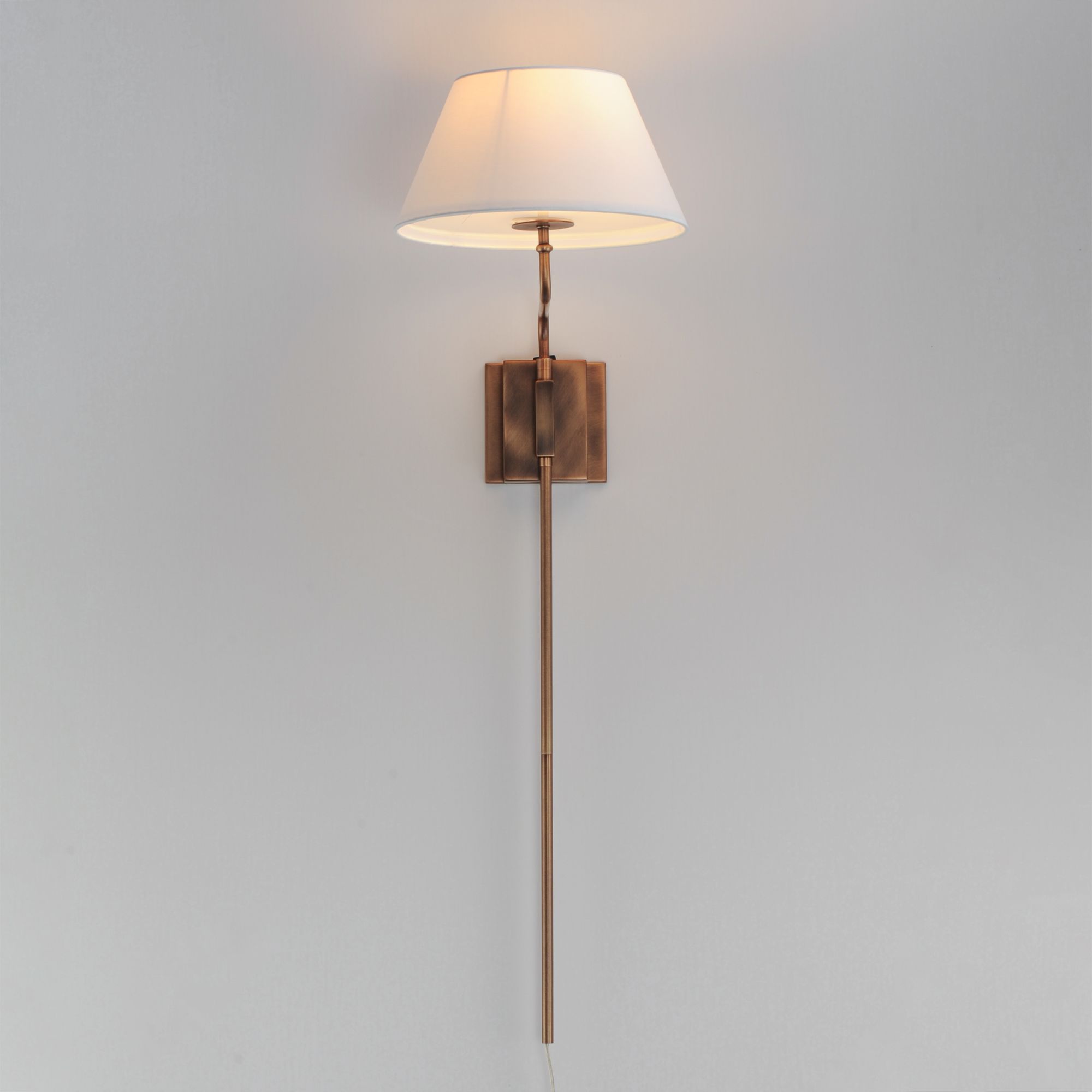 Image 4 Maxim Dunbridge 39 1/4" Off White Linen/Weathered Brass 1-Light Wall Sconce more views