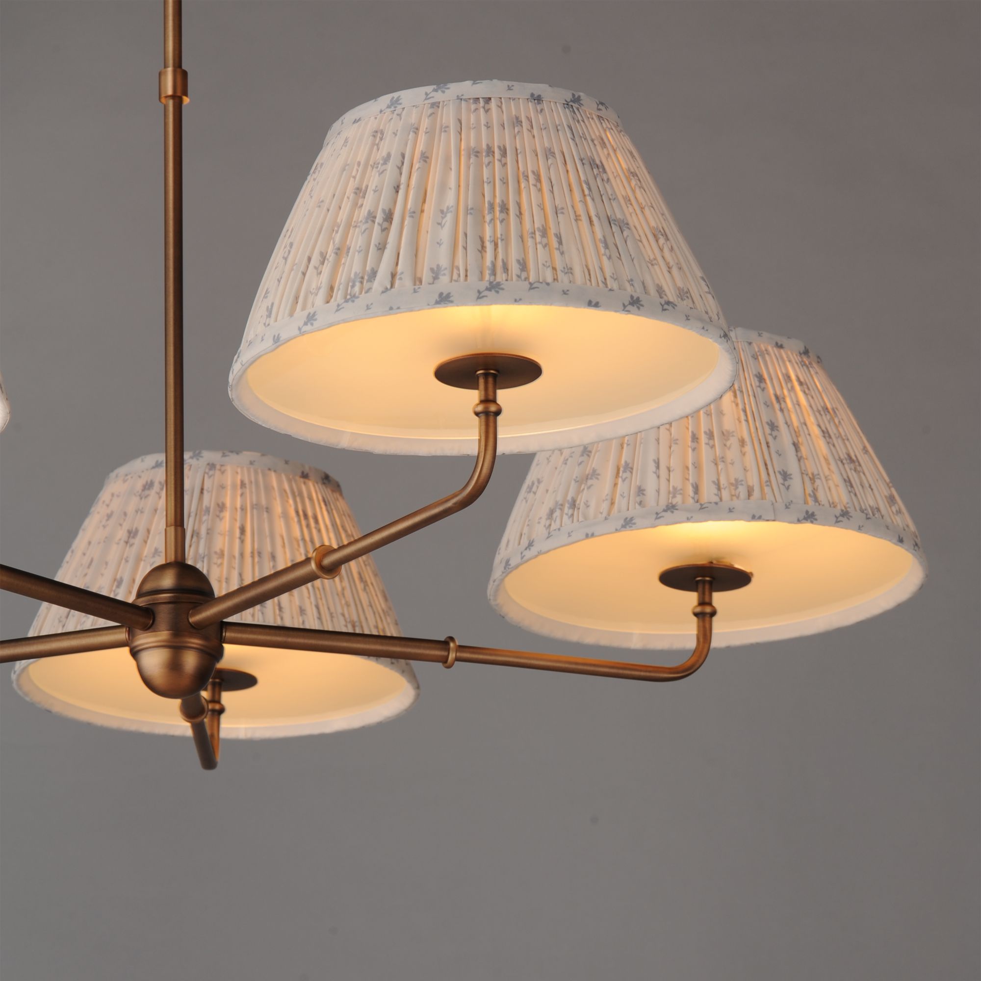 Image 5 Maxim Dunbridge 42" Wide Blue White/Weathered Brass 5-Light Chandelier more views