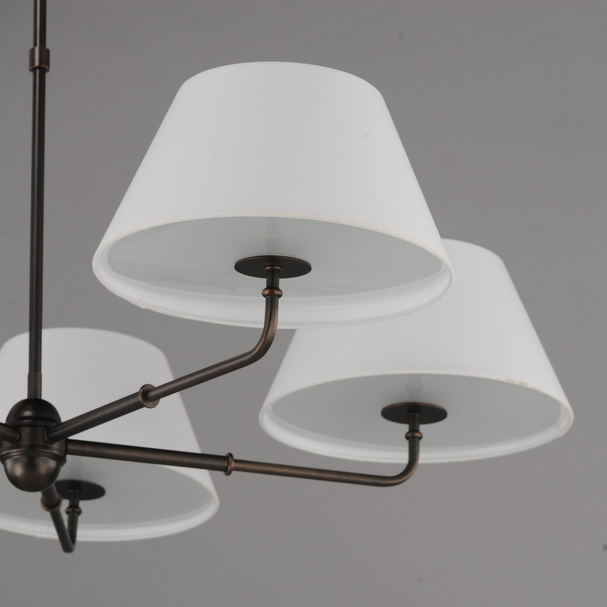 Image 4 Maxim Dunbridge 42" Wide Off White Linen/Antique Bronze 5-Light Chandelier more views
