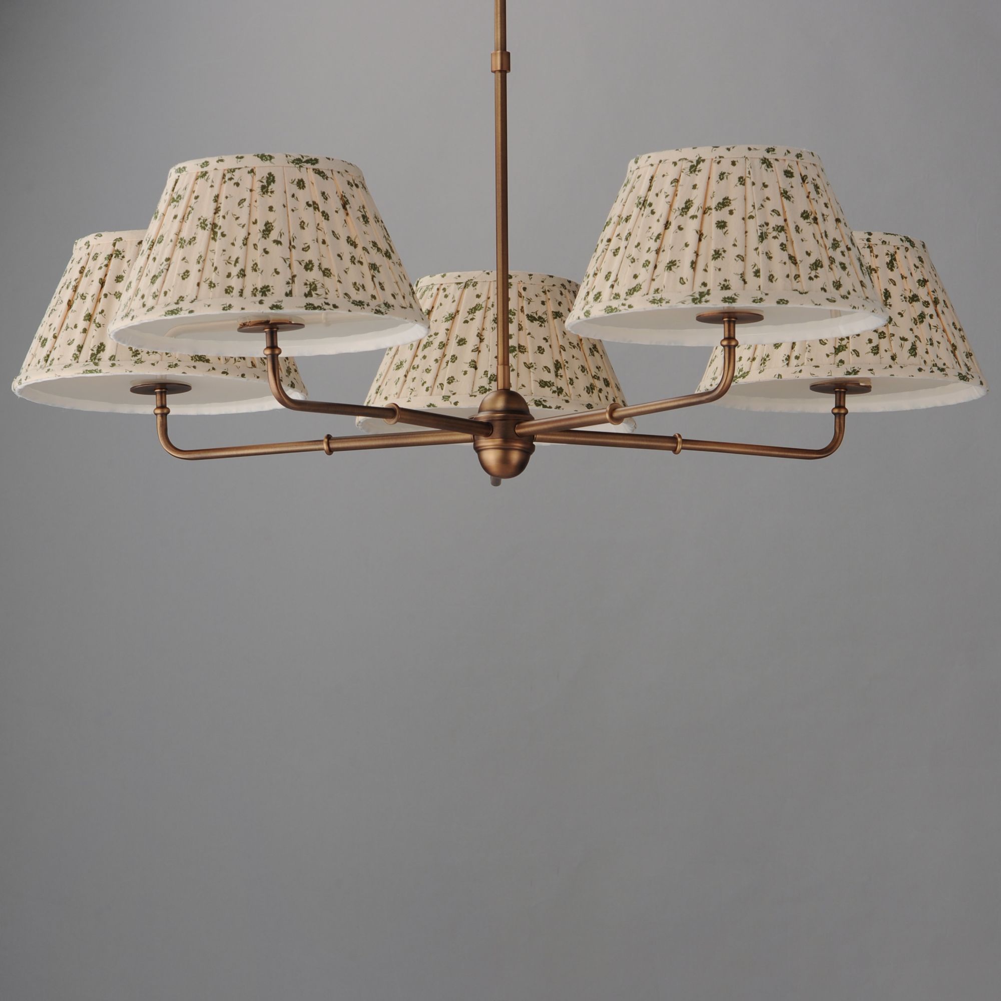 Image 4 Maxim Dunbridge 42" Wide Olive White/Weathered Brass 5-Light Chandelier more views