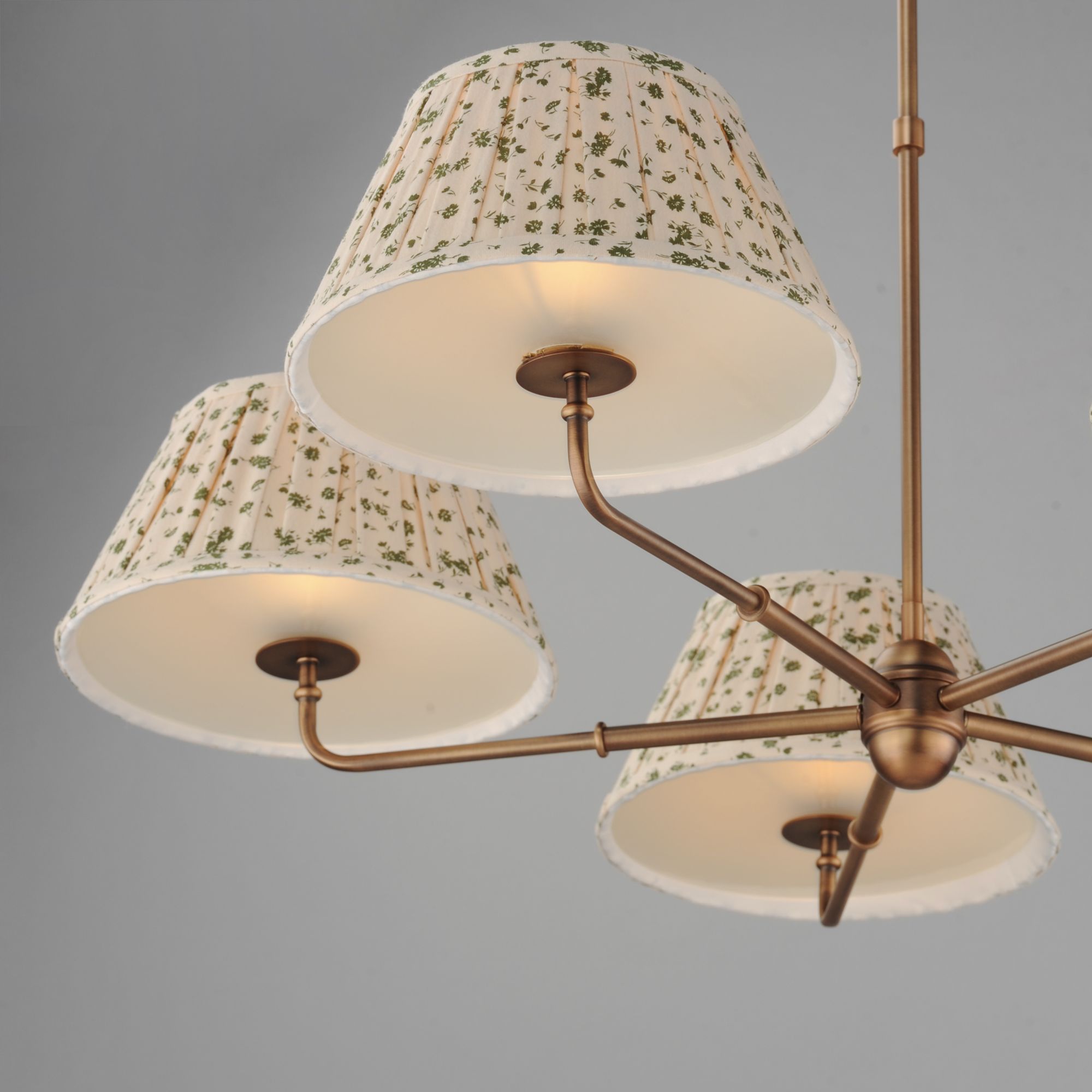 Image 6 Maxim Dunbridge 42" Wide Olive White/Weathered Brass 5-Light Chandelier more views