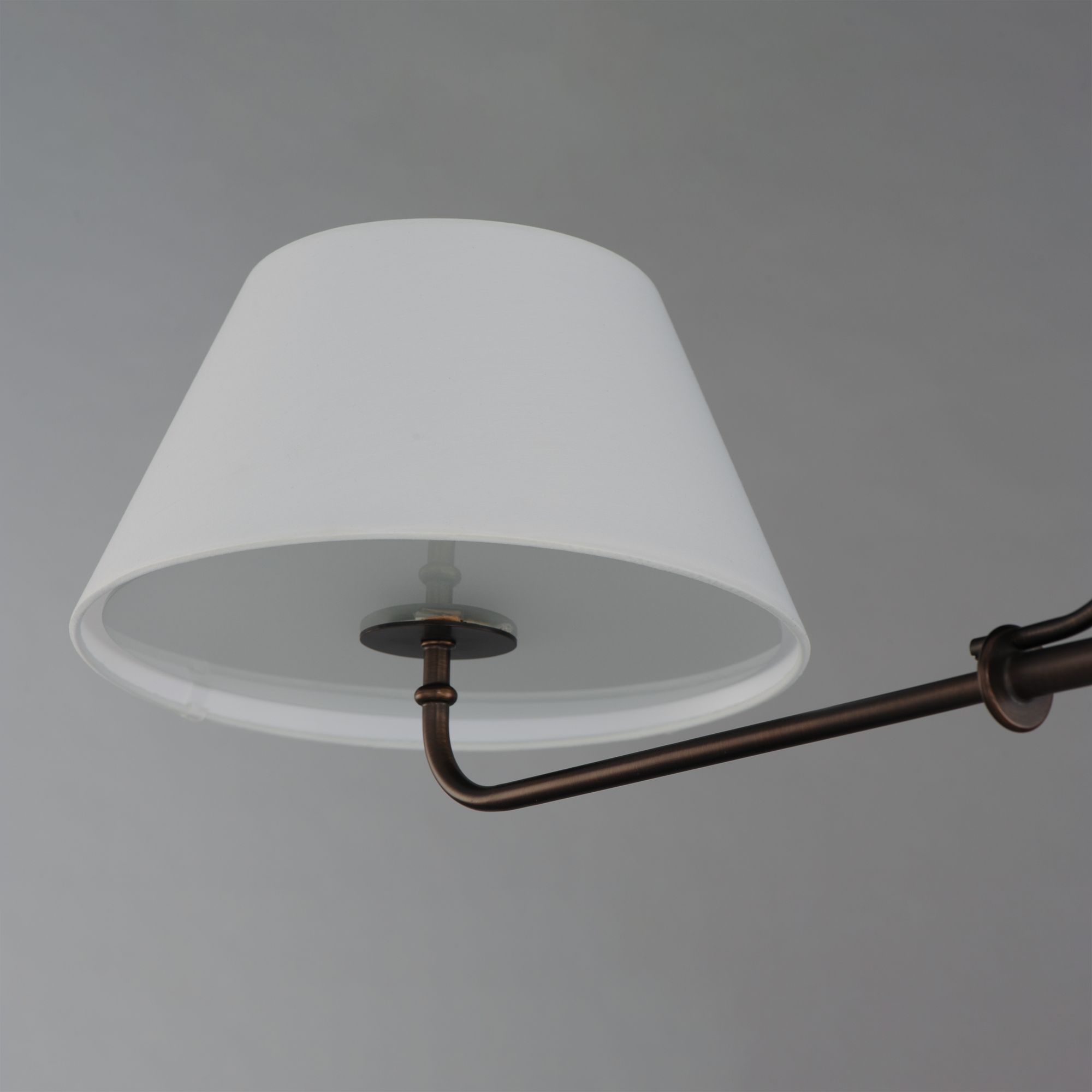 Image 4 Maxim Dunbridge 62" Off White Linen/Antique Bronze 2-Light Pendant more views