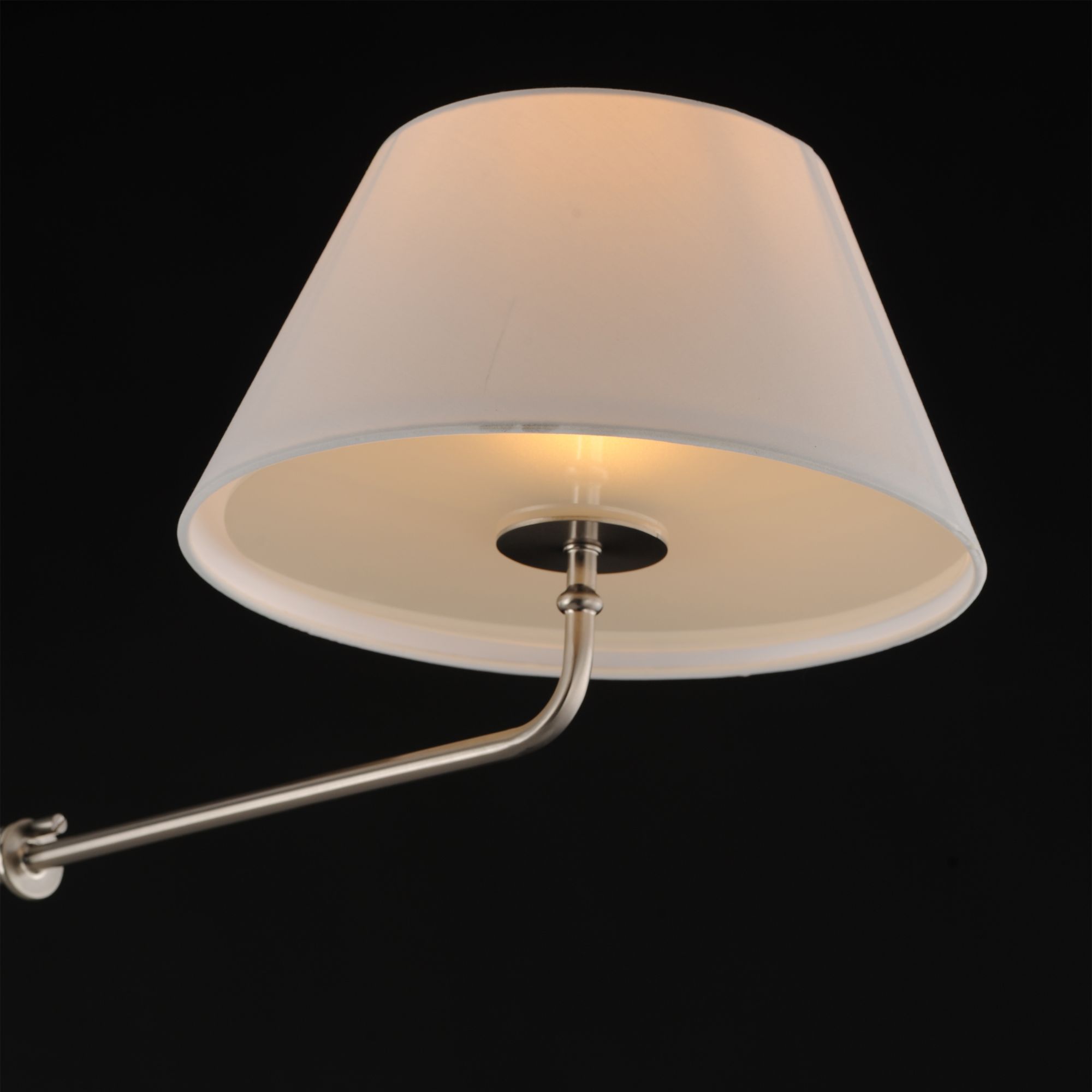 Image 4 Maxim Dunbridge 62" Off White Linen/Polished Nickel 2-Light Pendant more views