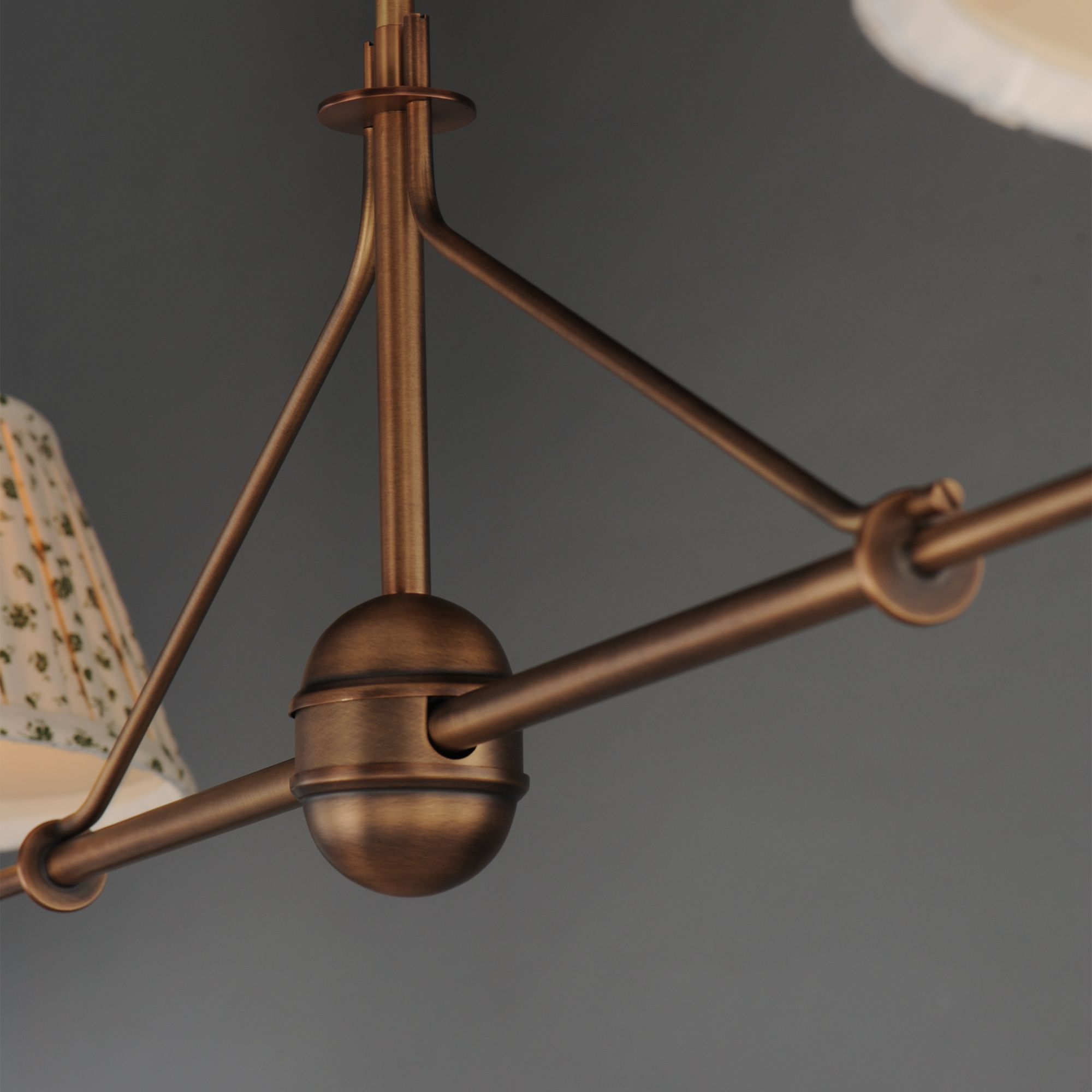 Image 4 Maxim Dunbridge 62" Olive White/Weathered Brass 2-Light Pendant more views