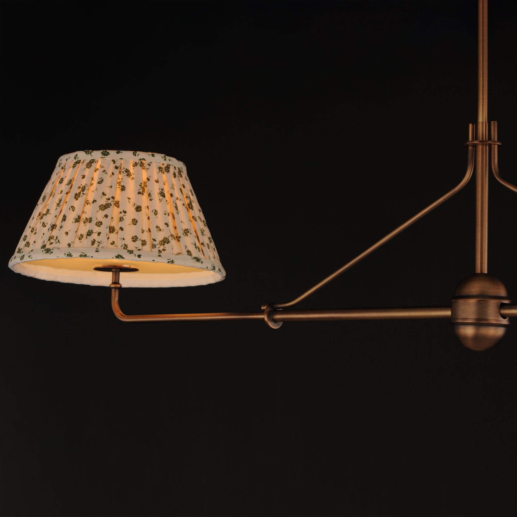 Image 5 Maxim Dunbridge 62" Olive White/Weathered Brass 2-Light Pendant more views