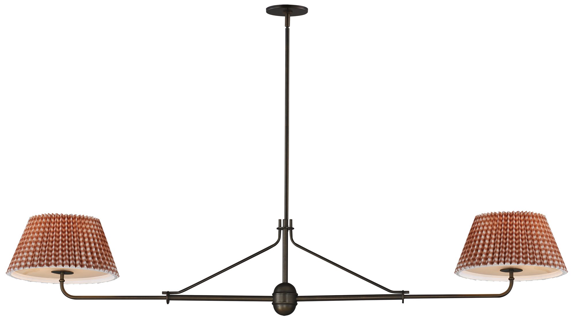 Maxim Dunbridge 62" Rustic Beige/Antique Bronze 2-Light Pendant