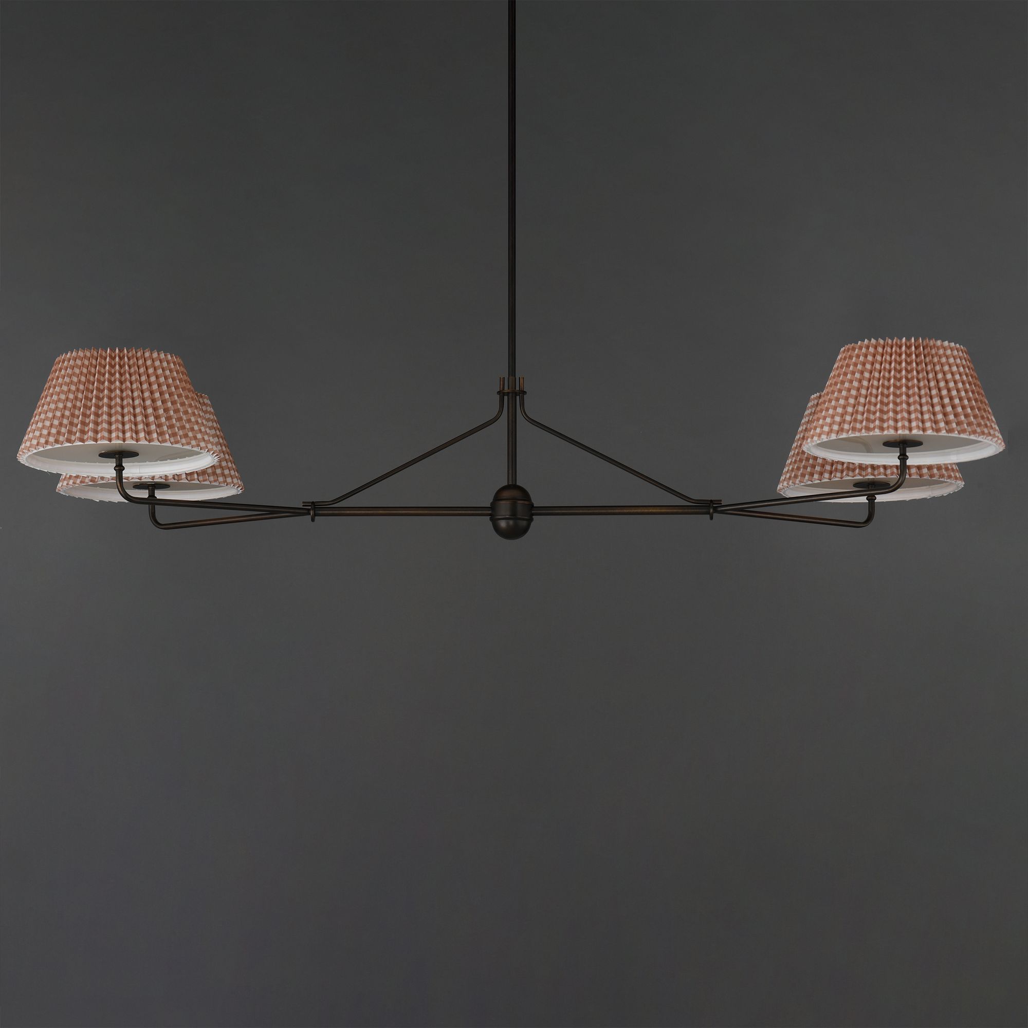 Image 3 Maxim Dunbridge 62" Rustic Beige/Antique Bronze 4-Light Chandelier more views