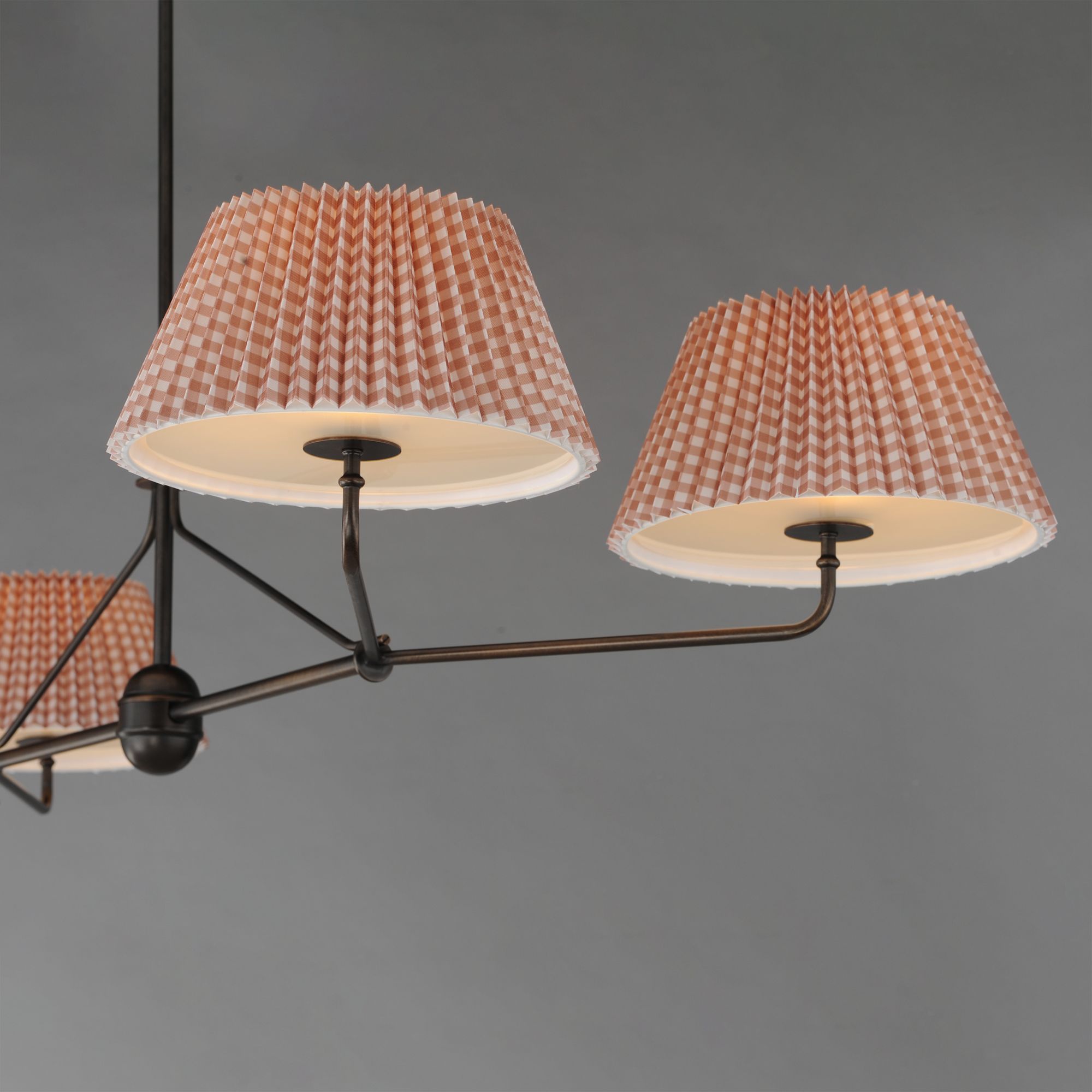 Image 4 Maxim Dunbridge 62" Rustic Beige/Antique Bronze 4-Light Chandelier more views
