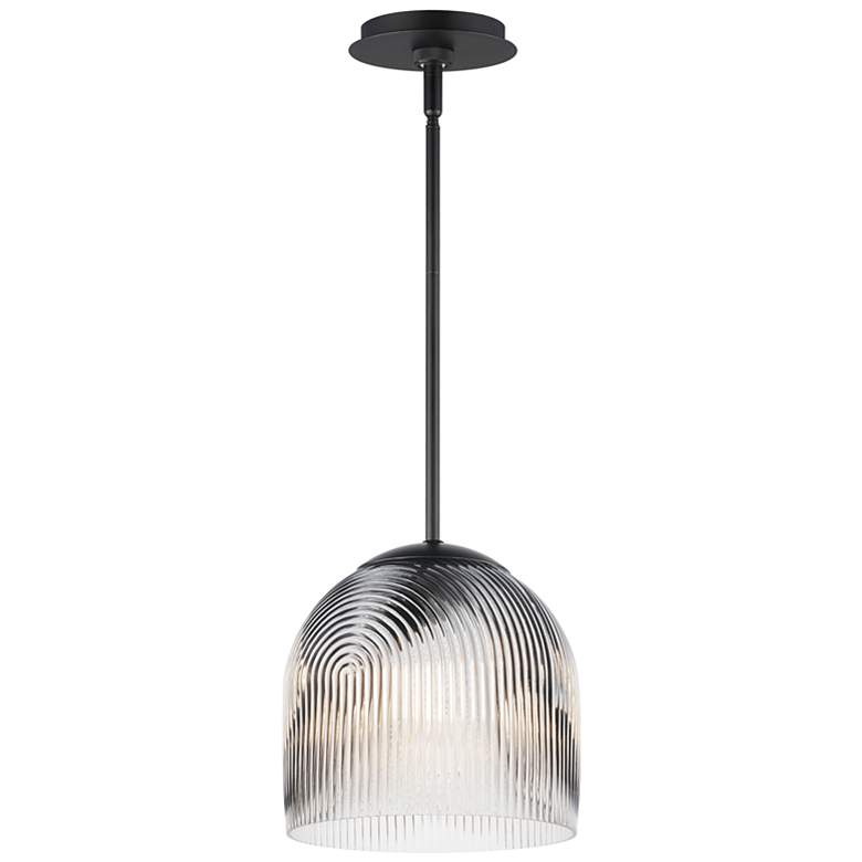 Image 1 Maxim Dune 9" Wide Black 1-Light Pendant