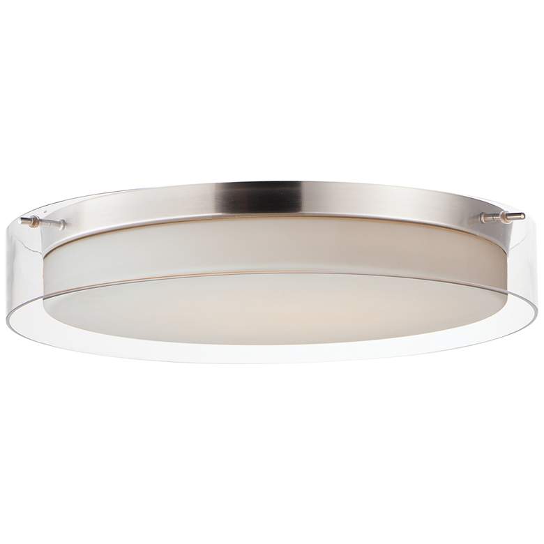 Image 1 Maxim Duo 19 3/4 inch Wide Satin Nickel LED Round Ceiling Light