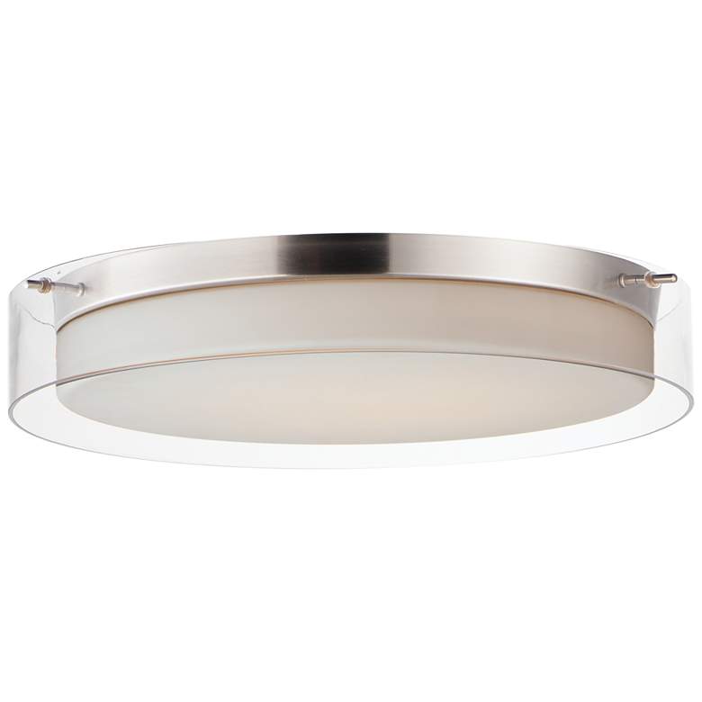 Image 1 Maxim Duo 19 3/4" Wide Satin Nickel LED Round Ceiling Light
