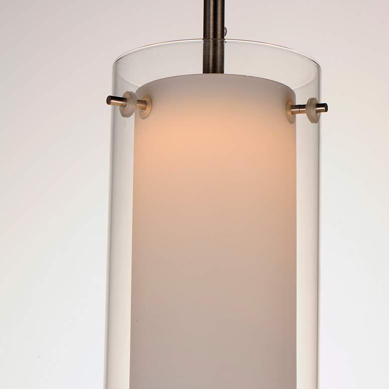 Image 6 Maxim Duo 4 1/2" Wide Satin Nickel LED Mini Pendant more views
