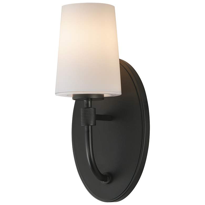 Image 1 Maxim Durham 13" High Black 1-Light Sconce