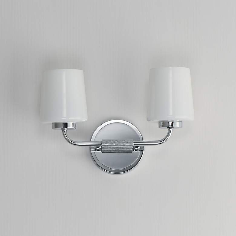 Image 2 Maxim Durham 14" Wide Polished Chrome 2-Light Sconce more views