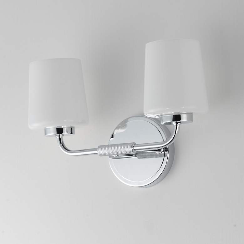 Image 4 Maxim Durham 14" Wide Polished Chrome 2-Light Sconce more views