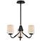 Maxim Durham 18 1/2" Wide Black 3-Light Chandelier