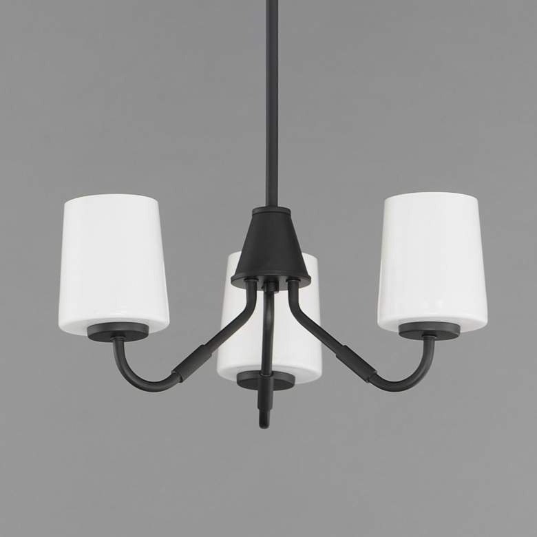 Image 2 Maxim Durham 18 1/2" Wide Black 3-Light Chandelier more views