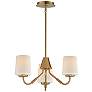 1_Maxim Durham 18 1/2" Wide Natural Aged Brass 3-Light Chandelier