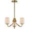 Maxim Durham 18 1/2" Wide Natural Aged Brass 3-Light Chandelier