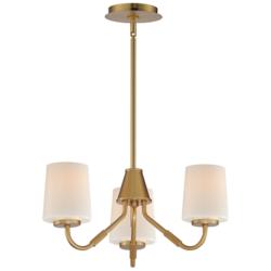 Maxim Durham 18 1/2" Wide Natural Aged Brass 3-Light Chandelier