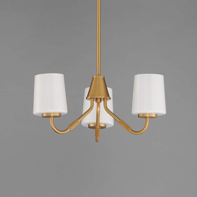 Image 2 Maxim Durham 18 1/2" Wide Natural Aged Brass 3-Light Chandelier more views