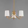 2_Maxim Durham 18 1/2" Wide Natural Aged Brass 3-Light Chandelier more views