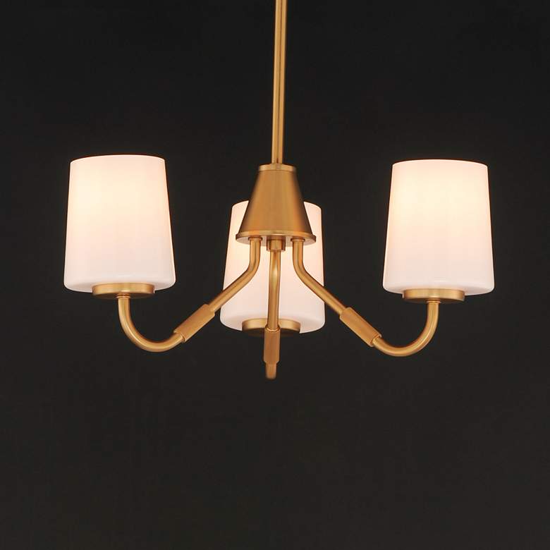 Image 3 Maxim Durham 18 1/2" Wide Natural Aged Brass 3-Light Chandelier more views